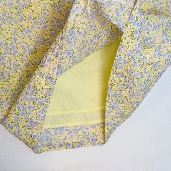 Lost Ink floral mini retro dress from ASOS size 8 pastel cotton puff sleeves - Picture 14 of 15